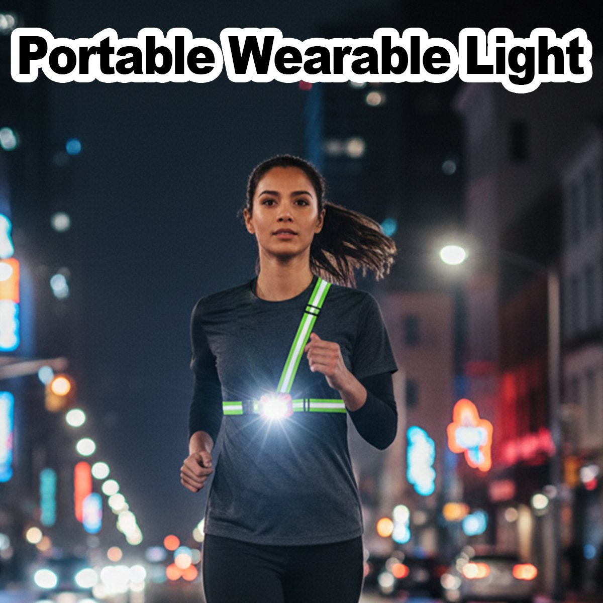 Running Gear Reflective - Światło do biegania, ładowane przez USB,