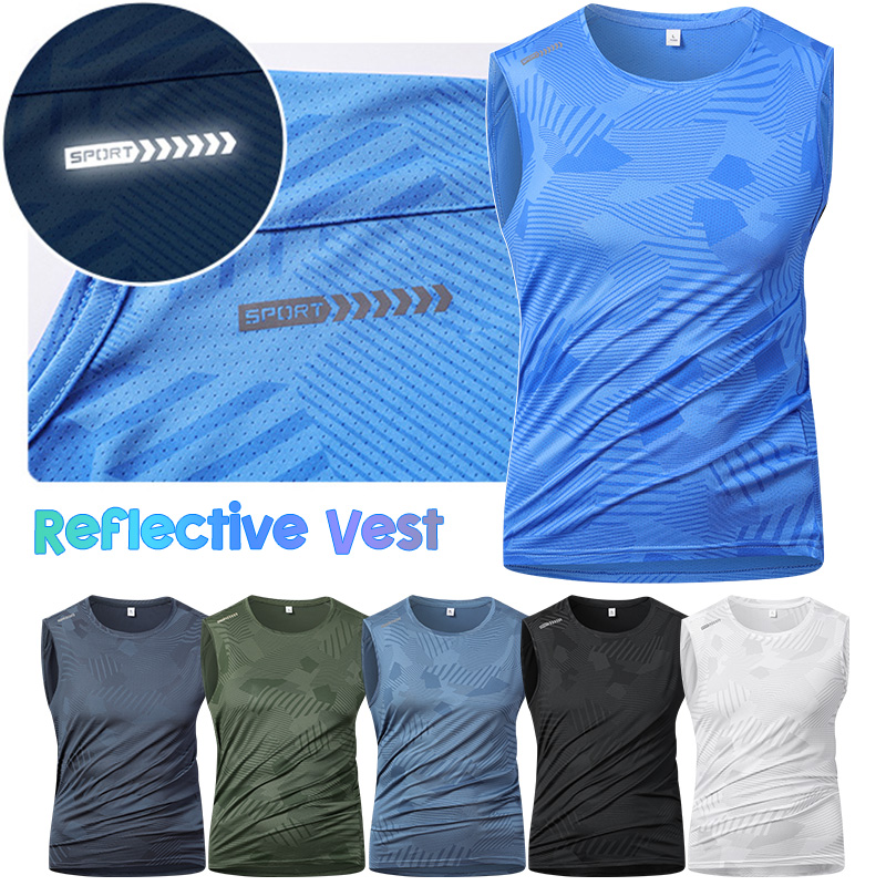 Running Gear Reflective - Męska kamizelka odblaskowa do biegania, letnia,