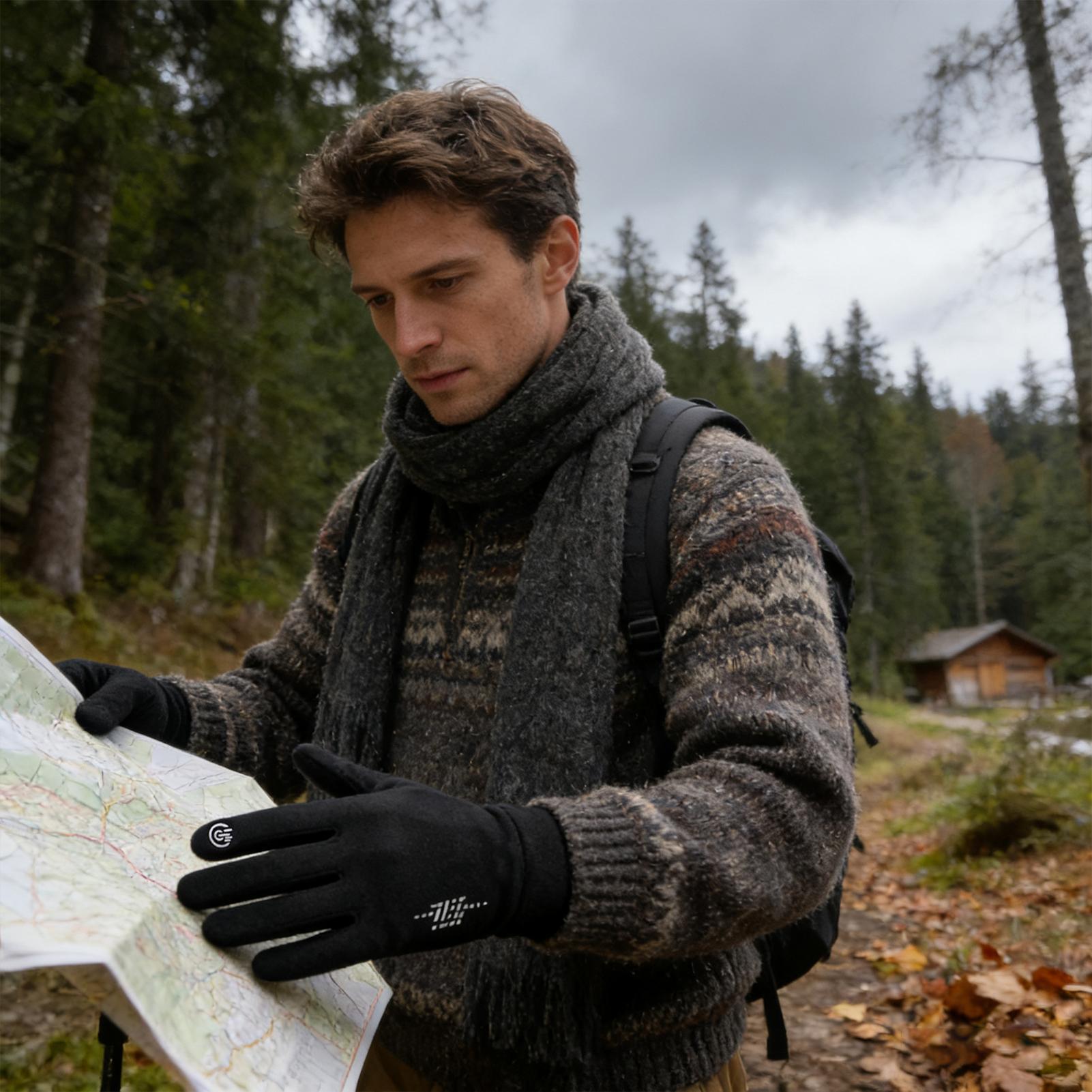 Running Gear For Cold Weather - Rękawice zimowe rowerowe pełne palce na