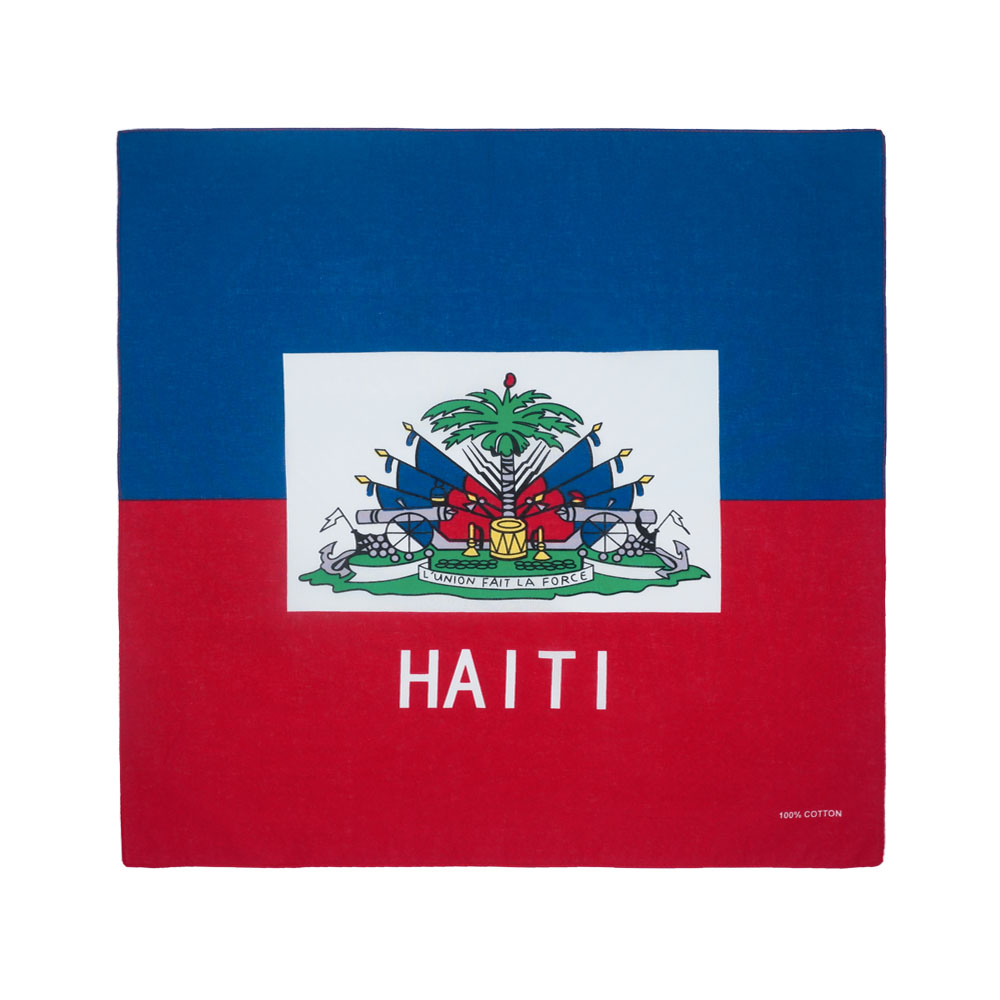 Running Gear Gifts - Haiti Flaga Bandana 100% Bawełna Kobiety