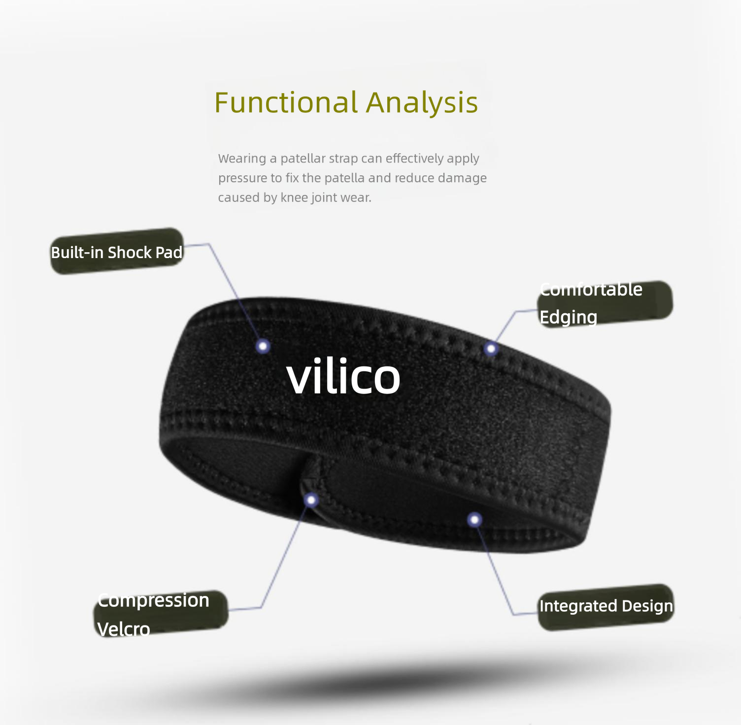 1 szt. Opaska na rzepkę z sili – Running Gear Knee recenzja i cena