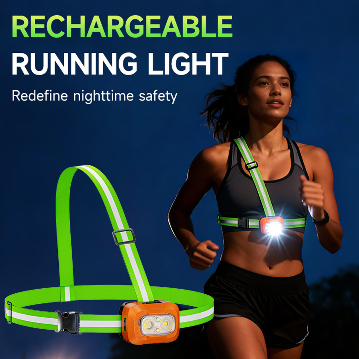 Światło do biegania, ładowane  – Running Gear Reflective recenzja i cena