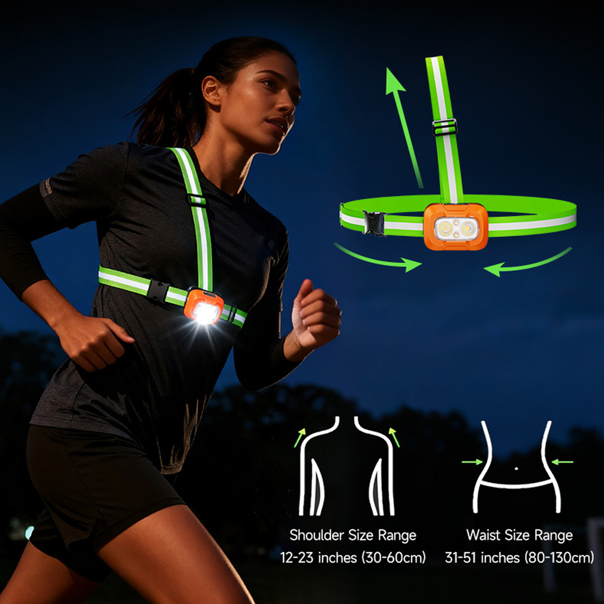 Światło do biegania, ładowane  – Running Gear Reflective recenzja i cena