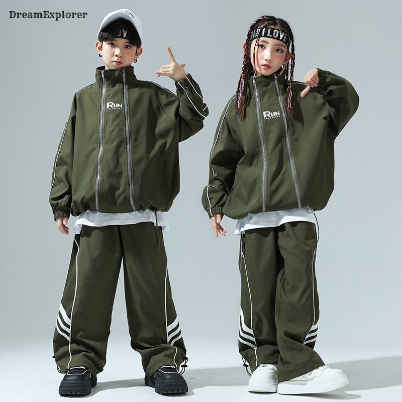 Chłopcy Hip Hop Zipper luźny p – Running Gear For Kids recenzja i cena