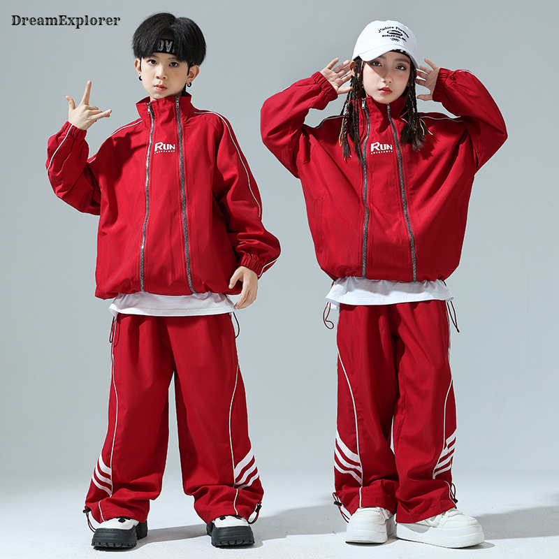 Chłopcy Hip Hop Zipper luźny p – Running Gear For Kids recenzja i cena