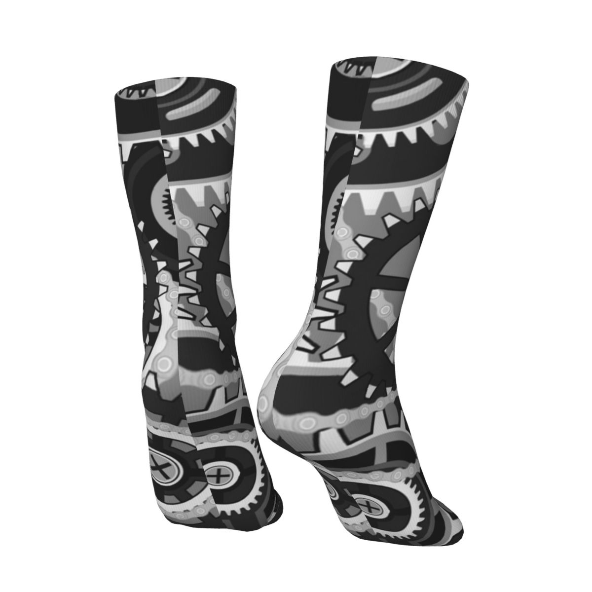 Skarpety z nadrukiem: zębatki, – Running Gear Gifts recenzja i cena